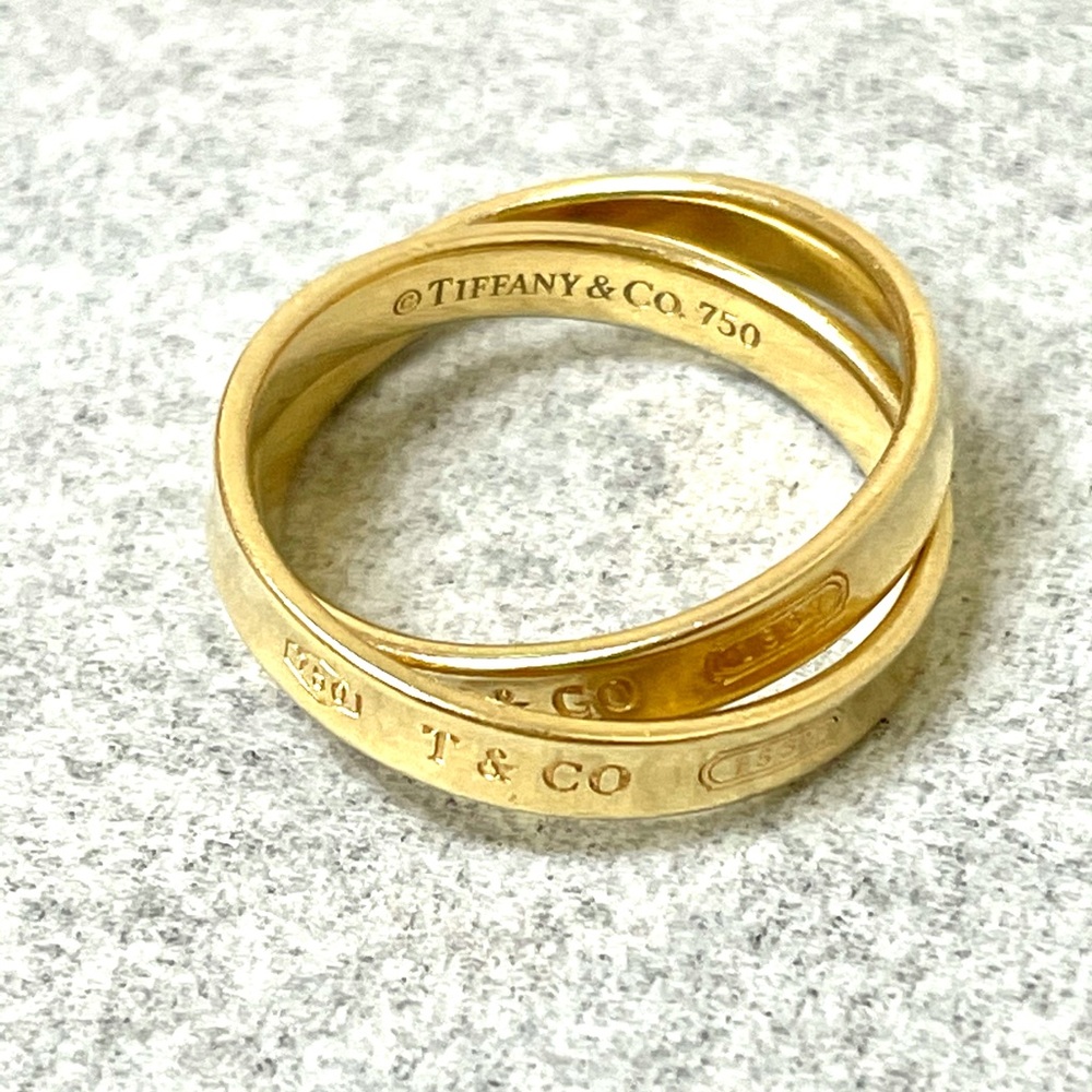 Tiffany 18k Gold 1837 Interlocking Ring